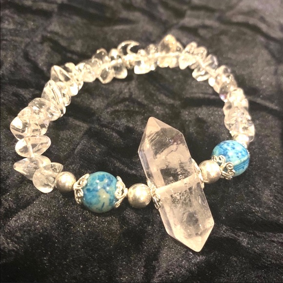 ⭐️NEW! Quartz/crazy lace agate stretch bracelet